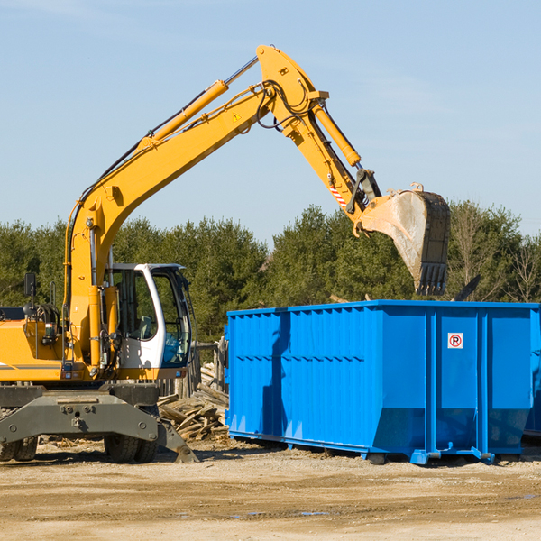 can i choose the location where the residential dumpster will be placed in Lee Center